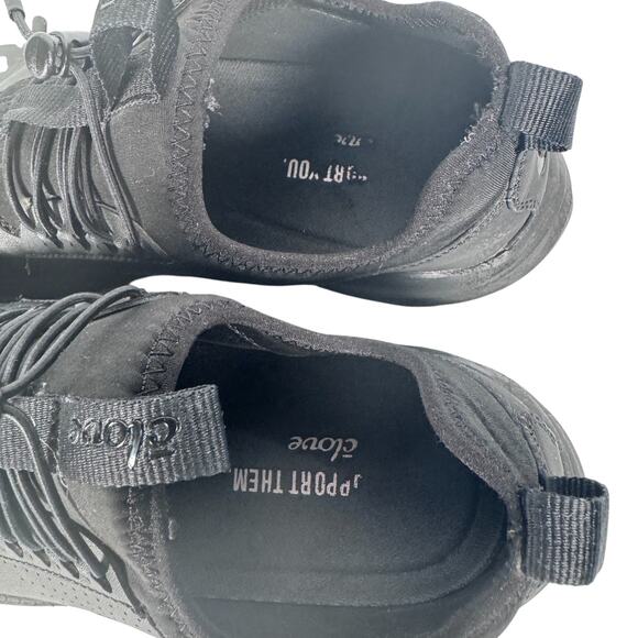 Clove We Support You Nursing‎ Shoes Unisex W8.5/M7 Black Water Resistant Lace Up